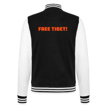 free tibet - College Sweat Jacket - black/white - Back - Marisol (170cm)