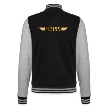 Marathon 42195 mètres - Veste Teddy - noir/gris chiné - Dos - Marisol (170cm)