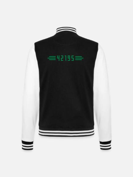 Marathon 42195 meters - College Sweat Jacket - black/white