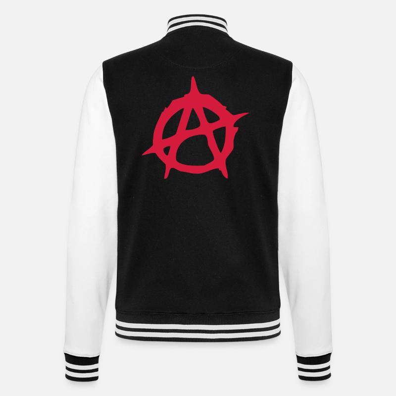 Anarchy représentation de caractères symbole - Veste Teddy - noir/blanc