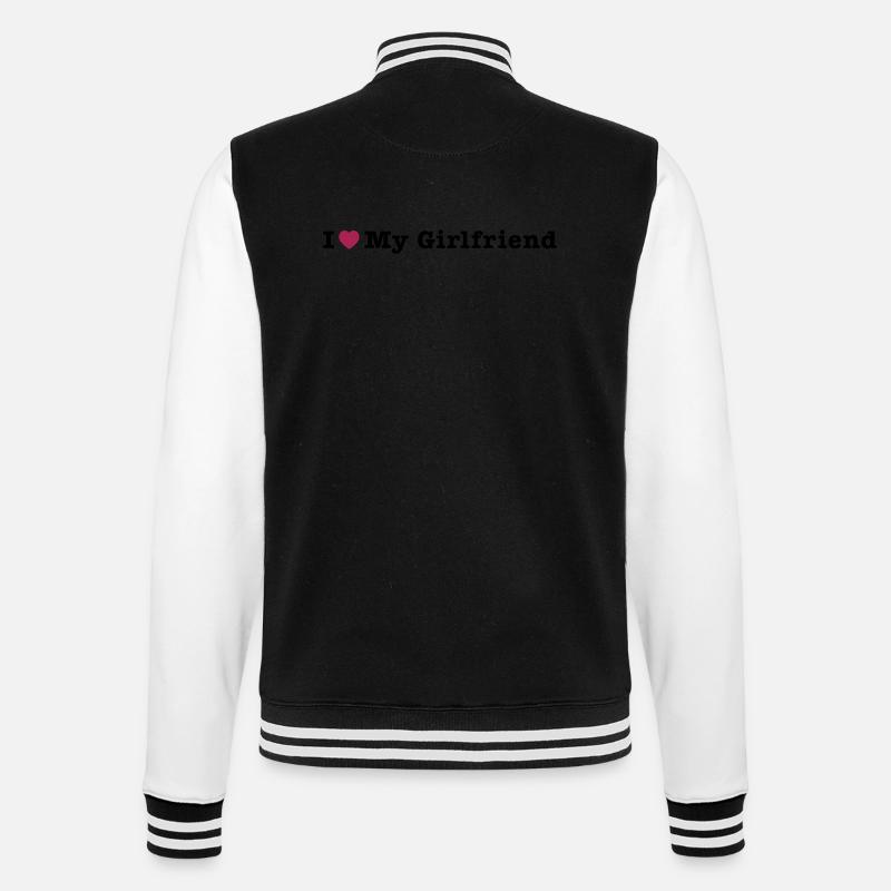 mp_i_love_my_girlfriend - College-Sweatjacke - Schwarz/Weiß