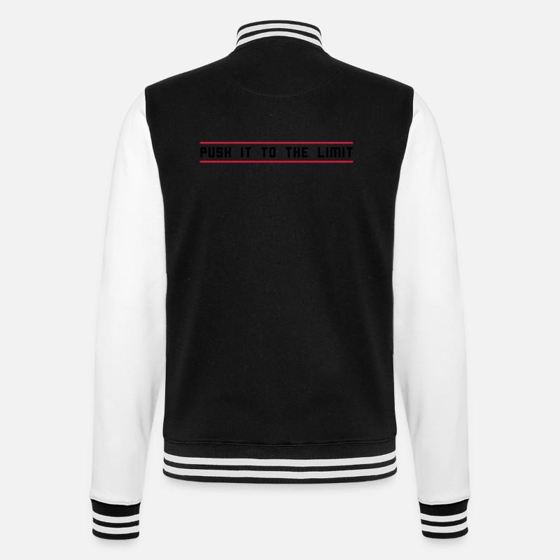 Push it to the limit - College-Sweatjacke - Schwarz/Weiß