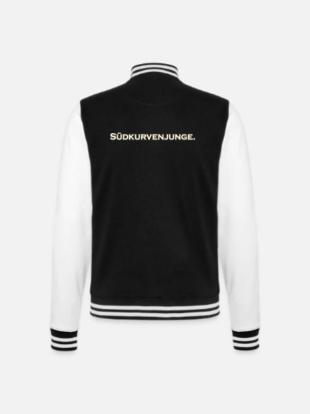 Südkurvenjunge Südkurve Fußball Geschenk Fans Idee - College-Sweatjacke - Schwarz/Weiß