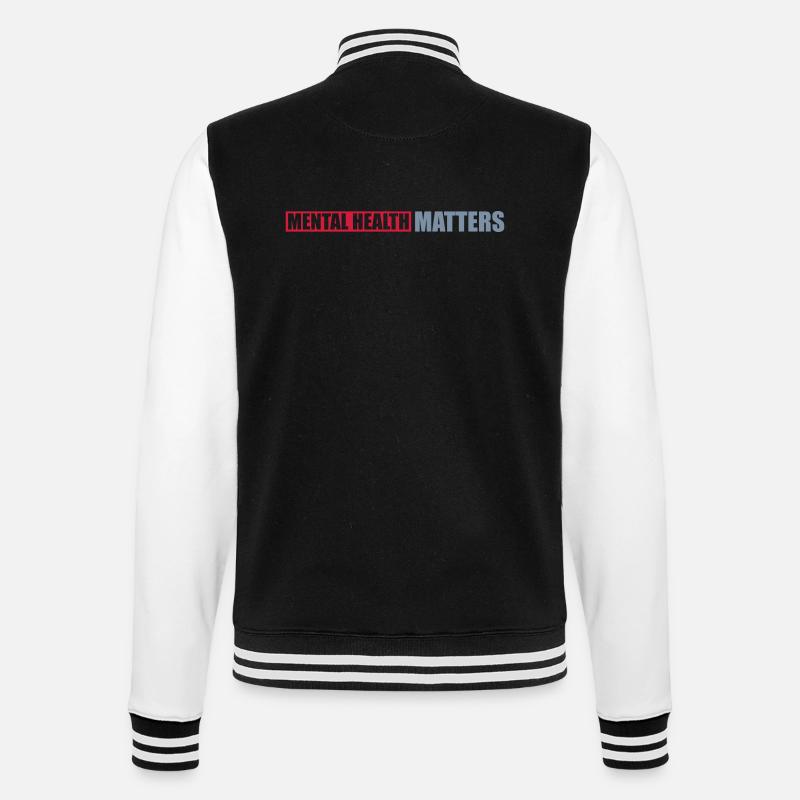 la santé mentale compte citation - Veste Teddy - noir/blanc