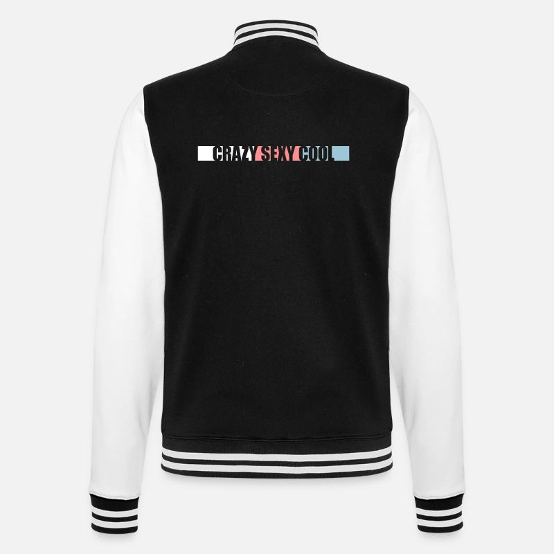 crazy sexy cool design - College Sweat Jacket - black/white