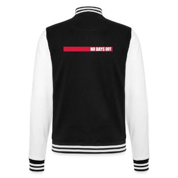 no days off Zitat - College-Sweatjacke - Schwarz/Weiß - Hinten - Marisol (170cm)