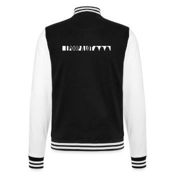 I poop a lot - College Sweat Jacket - black/white - Back - Marisol (170cm)