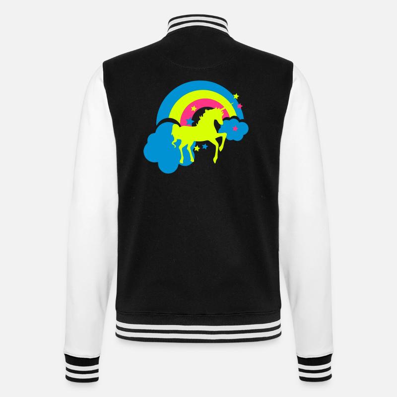 einhorn regenbogen - Veste Teddy - noir/blanc