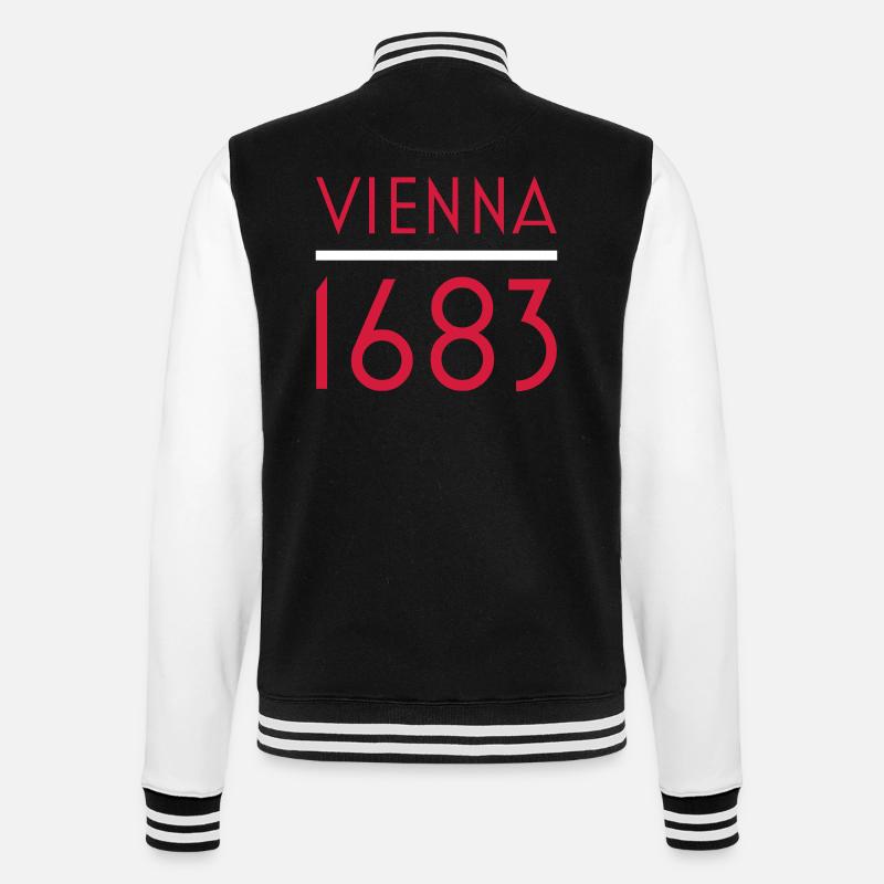 Vienna 1683 - College-Sweatjacke - Schwarz/Weiß