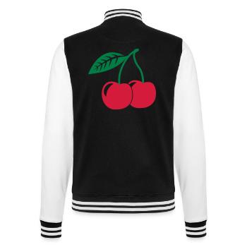 Kirsche, 2fb - College-Sweatjacke - Schwarz/Weiß - Hinten - Marisol (170cm)