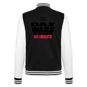 das wars ich heirate - College-Sweatjacke - Schwarz/Weiß - Hinten - Marisol (170cm)