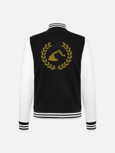 bagger deluxe - College-Sweatjacke - Schwarz/Weiß