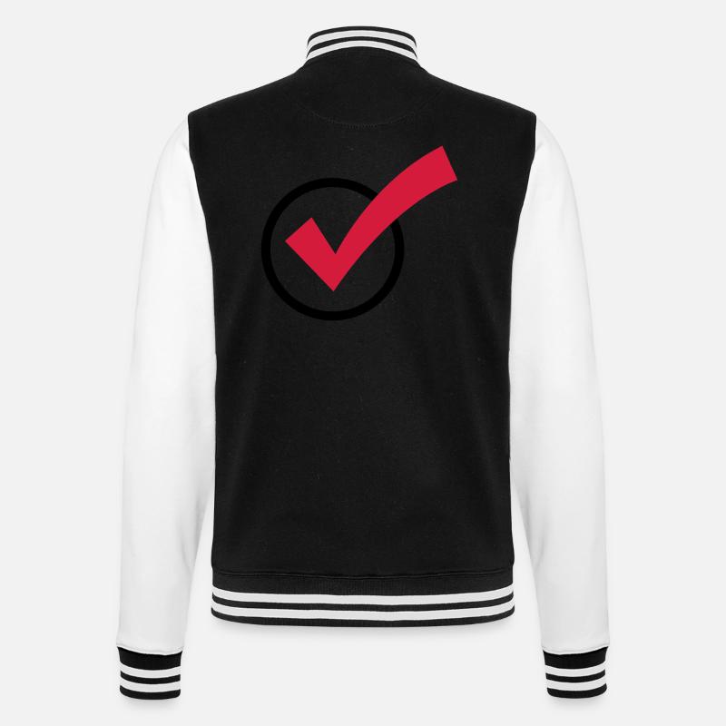 Ein Häkchen - College-Sweatjacke - Schwarz/Weiß