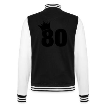 80_krone_f1 - College-Sweatjacke - Schwarz/Weiß - Hinten - Marisol (170cm)