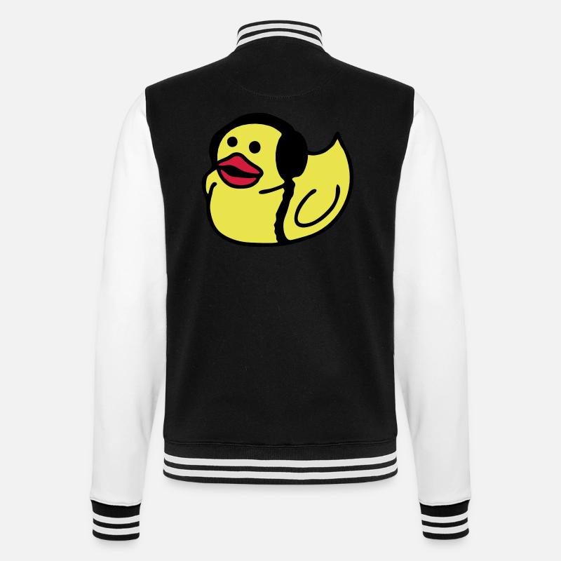 ente - College-Sweatjacke - Schwarz/Weiß