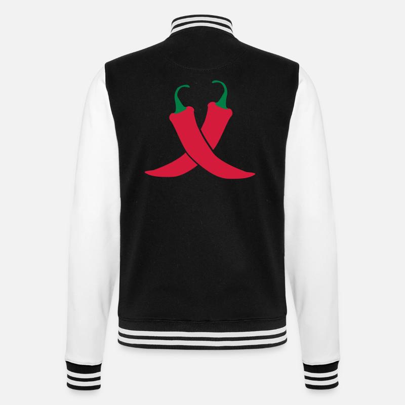 Chilli - College Sweat Jacket - black/white