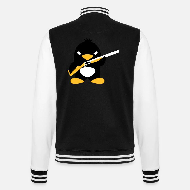 Shotgun Penguin - Veste Teddy - noir/blanc