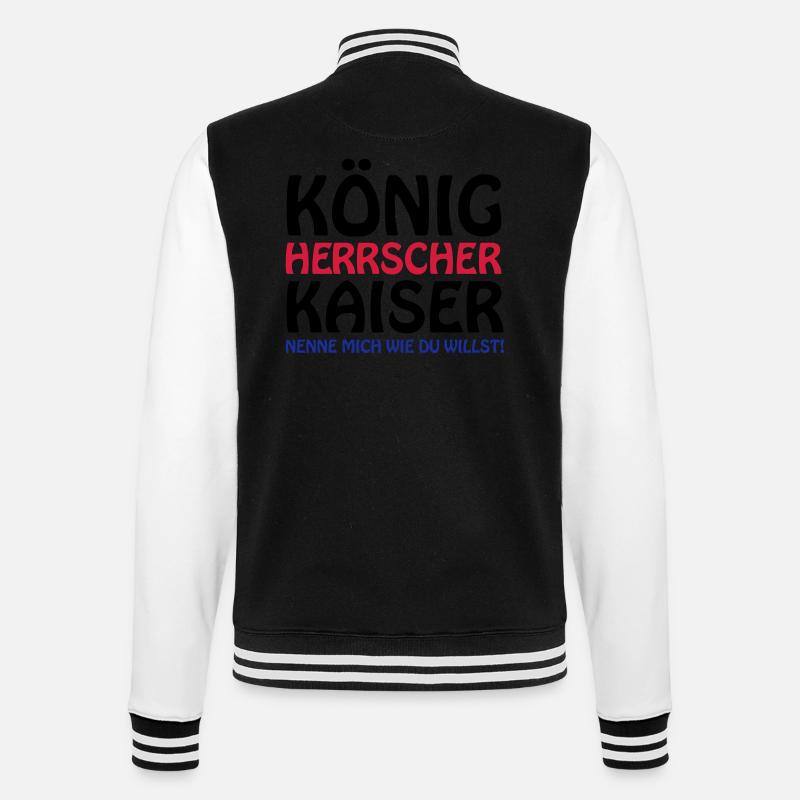 koenig_kaiser3 - College-Sweatjacke - Schwarz/Weiß