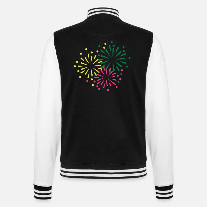 Feuerwerk - College-Sweatjacke - Schwarz/Weiß