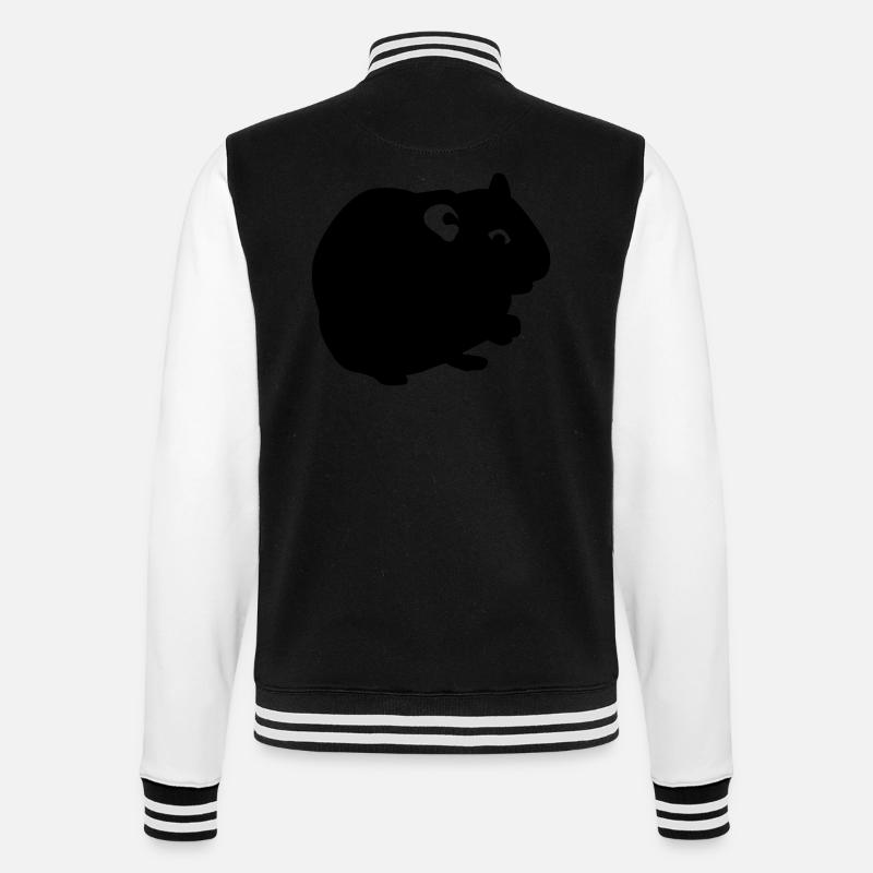 Hamster - College-Sweatjacke - Schwarz/Weiß