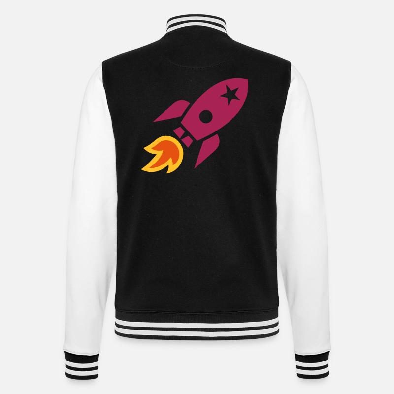 Rocket - College Sweat Jacket - black/white