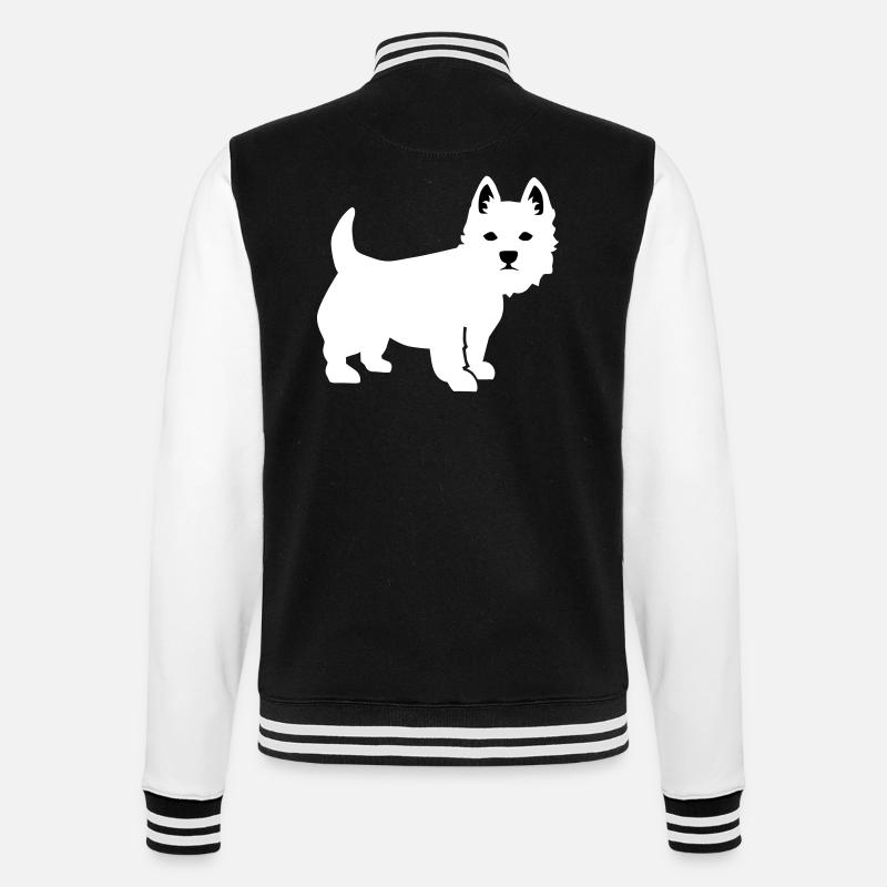 Westie - Veste Teddy - noir/blanc