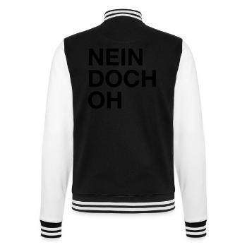 Nein. Doch. Oh! - College-Sweatjacke - Schwarz/Weiß - Hinten - Marisol (170cm)