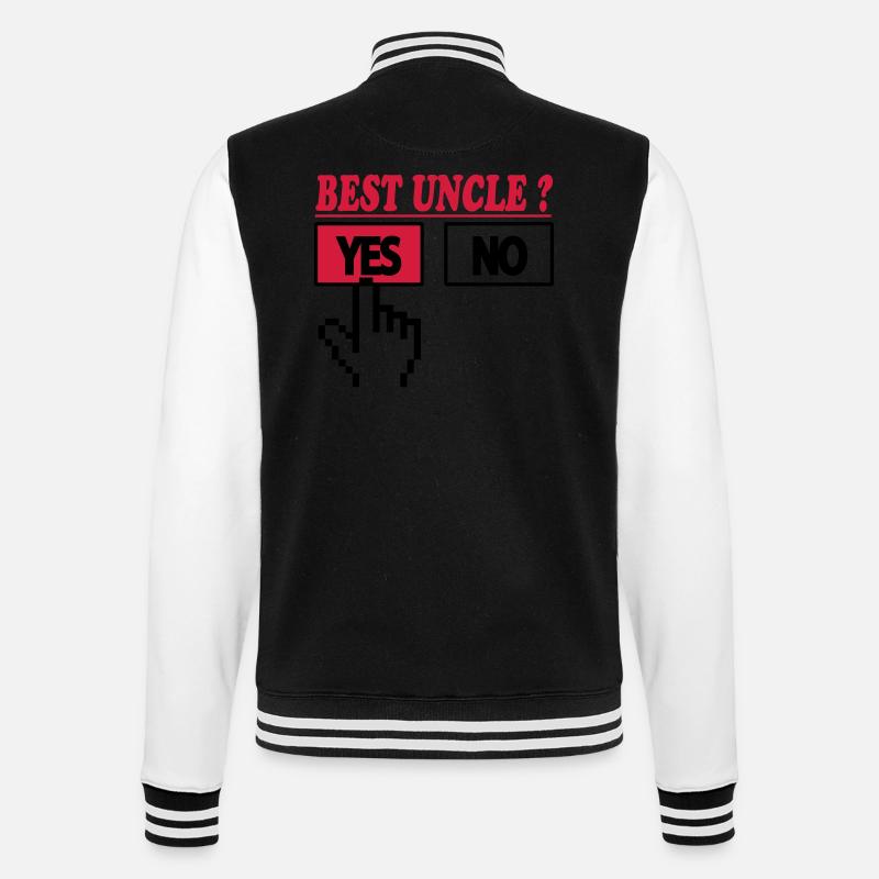 Best uncle ? YES - College-Sweatjacke - Schwarz/Weiß