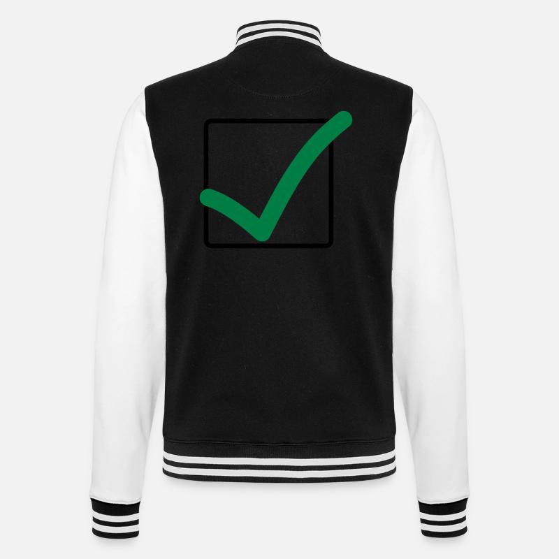 haekchen_02 - College-Sweatjacke - Schwarz/Weiß
