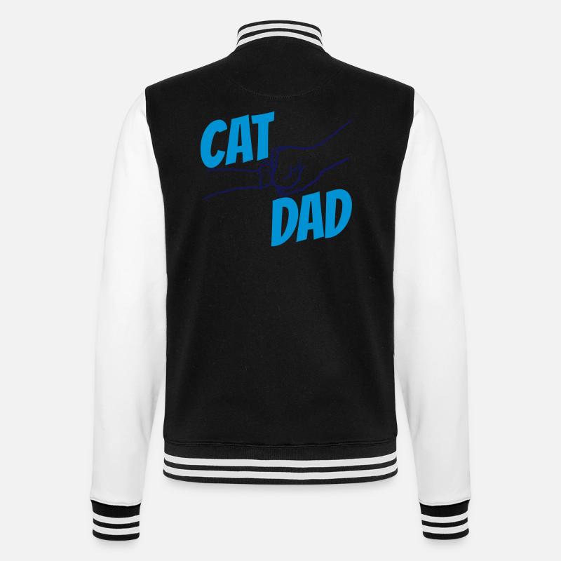 Conception du logo Cat Dad - Veste Teddy - noir/blanc