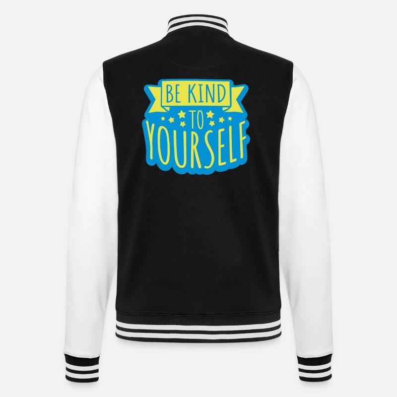be kind to yourself - College-Sweatjacke - Schwarz/Weiß