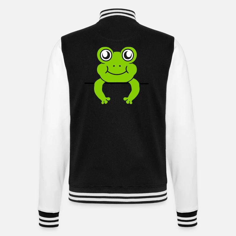 Frog Wall Shield Comic - College Sweat Jacket - black/white