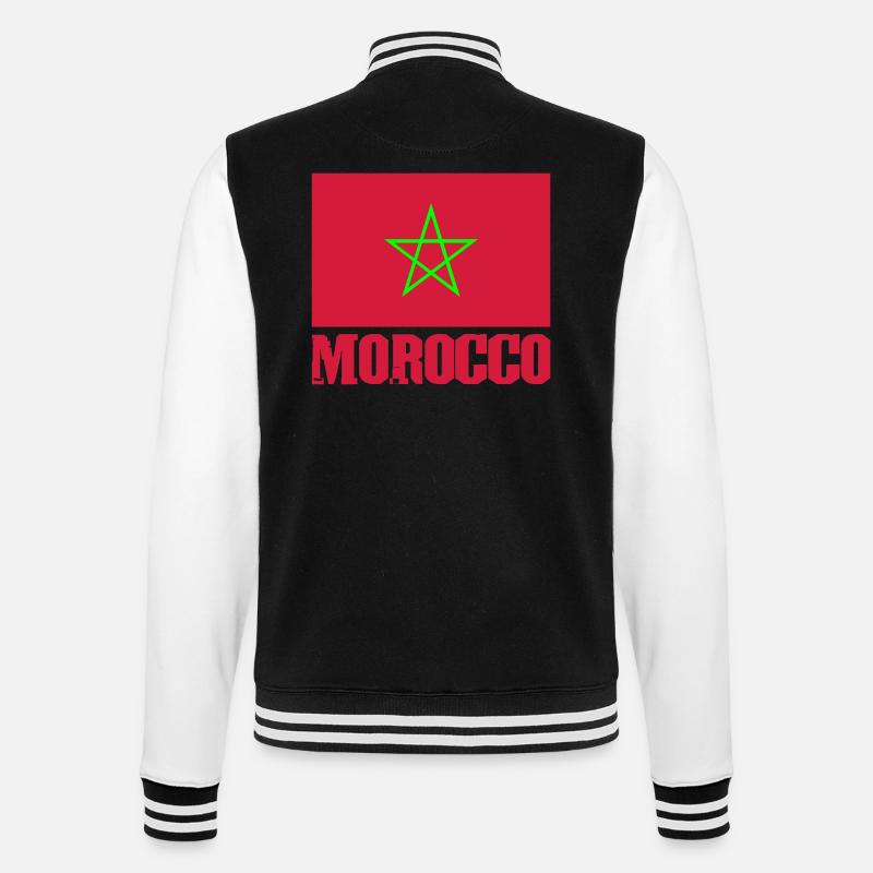 Morocco - College Sweat Jacket - black/white
