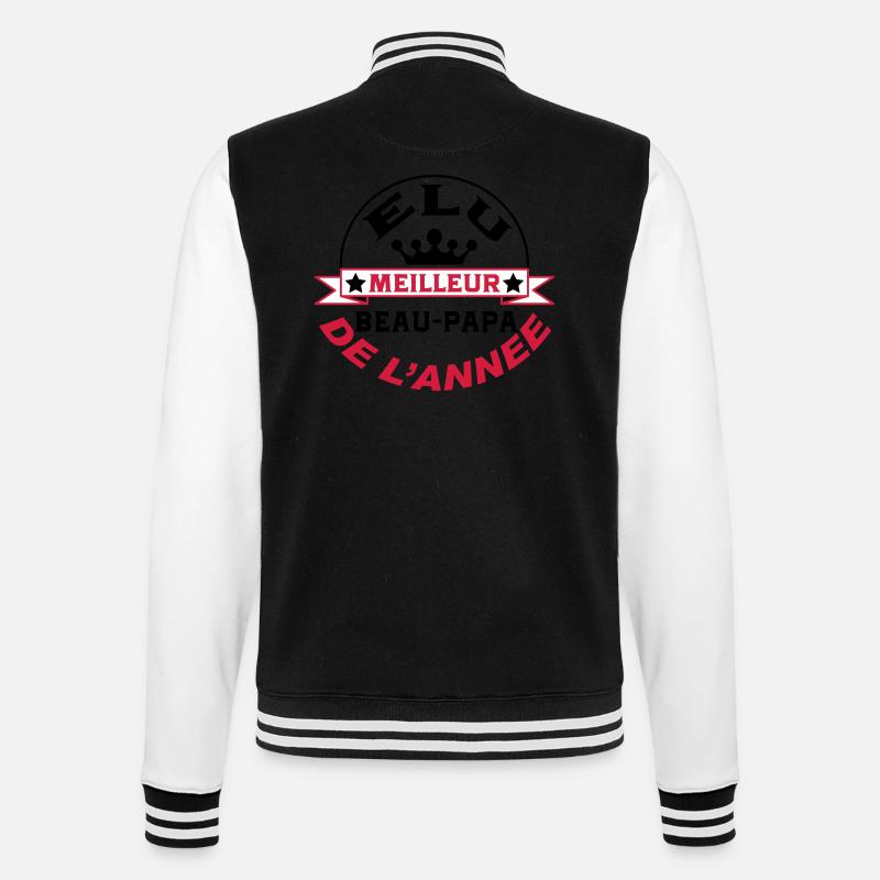 Elu meilleur BEAU-PAPA de lannée - Veste Teddy - noir/blanc
