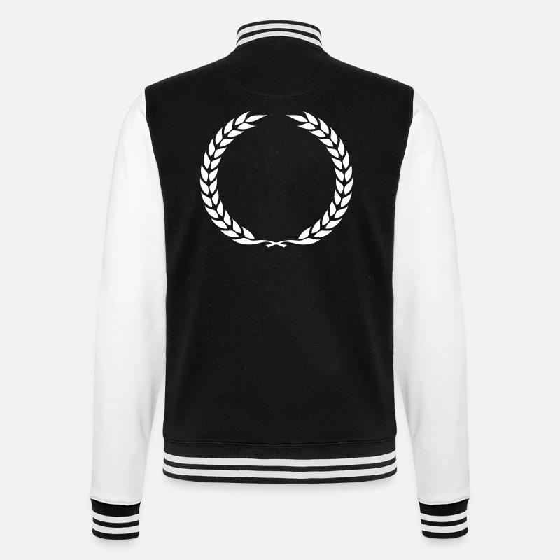 lorbeerkranz kranz - College-Sweatjacke - Schwarz/Weiß