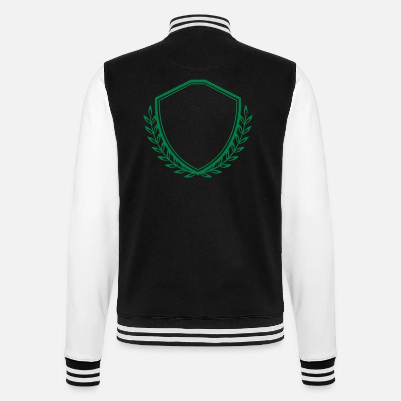 wappen crest emblem - College-Sweatjacke - Schwarz/Weiß
