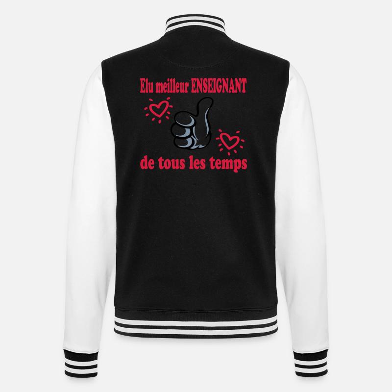 VOTED BEST TEACHER OF ALL TIME - College Sweat Jacket - black/white