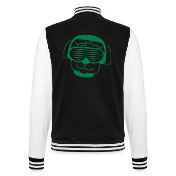 Cool Cute DJ Dog Pet Puppy Party Music - College Sweat Jacket - black/white - Back - Marisol (170cm)