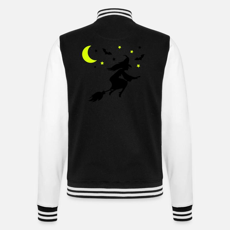 Hexe - College-Sweatjacke - Schwarz/Weiß