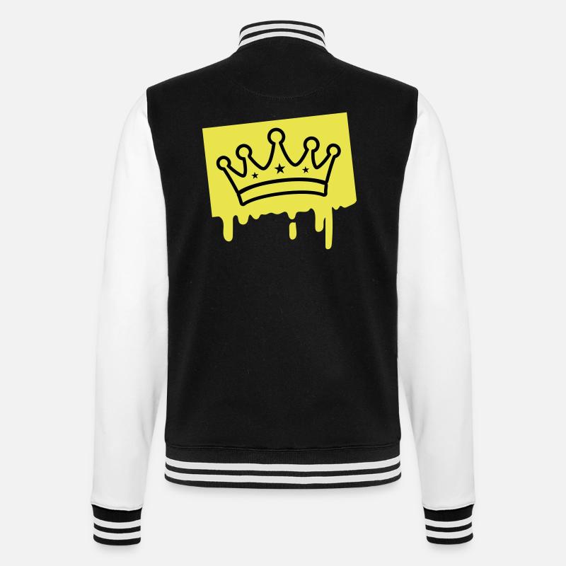 Symbole de la couronne - Veste Teddy - noir/blanc