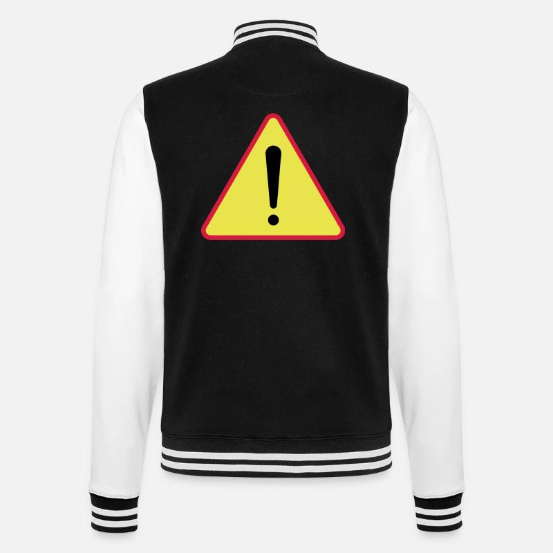 Warndreieck - College-Sweatjacke - Schwarz/Weiß
