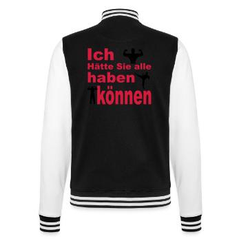 junggesellenabschied - College-Sweatjacke - Schwarz/Weiß - Hinten - Marisol (170cm)