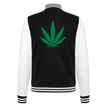 Plante de cannabis - Veste Teddy - noir/blanc - Dos - Marisol (170cm)