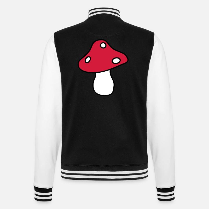 fly agaric - College Sweat Jacket - black/white