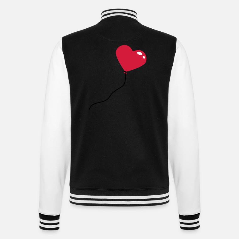 herzluftballon_3c - Veste Teddy - noir/blanc