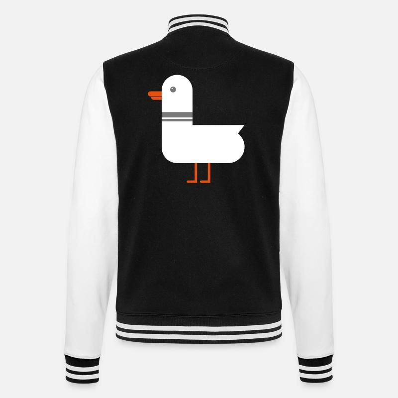 Möwe - College-Sweatjacke - Schwarz/Weiß