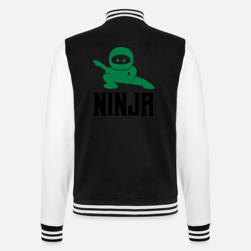 Ninja Comic - College Sweat Jacket - black/white