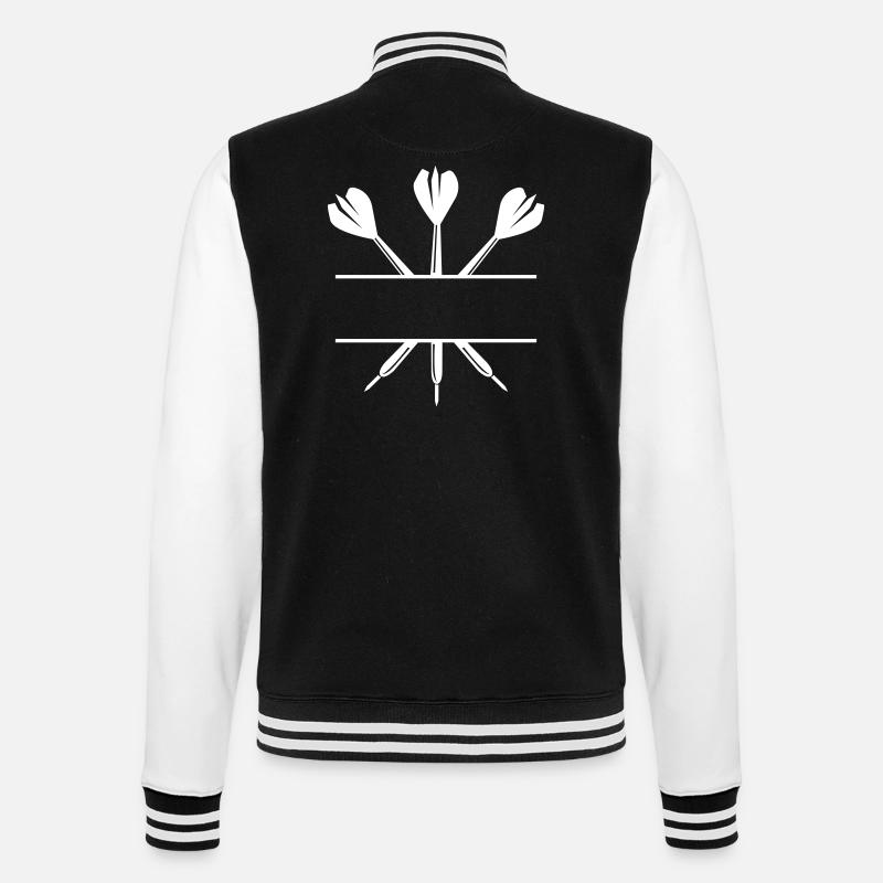 darts - College-Sweatjacke - Schwarz/Weiß