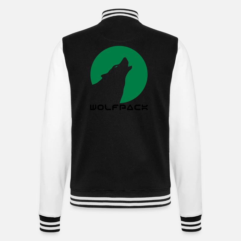 wolfpack_1 - College Sweat Jacket - black/white