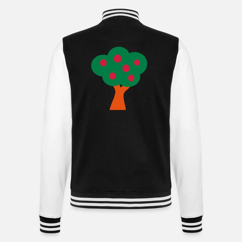 Apple Tree - College Sweat Jacket - black/white